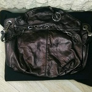 BCBGMAXAZRIA shimmering leather purse